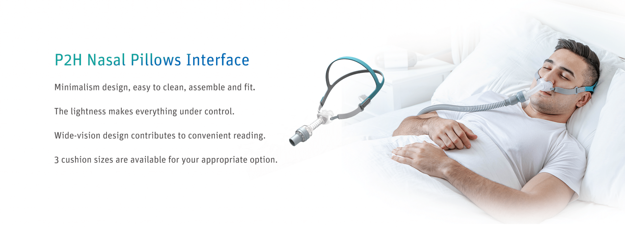 BMC P2H Nasal Pillow CPAP Mask Waterless Humidification System